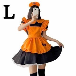 ❤ハロウィン❤ メイド服 コスプレ 仮装 衣装 文化祭 Lサイズ(ノーカラージャケット)