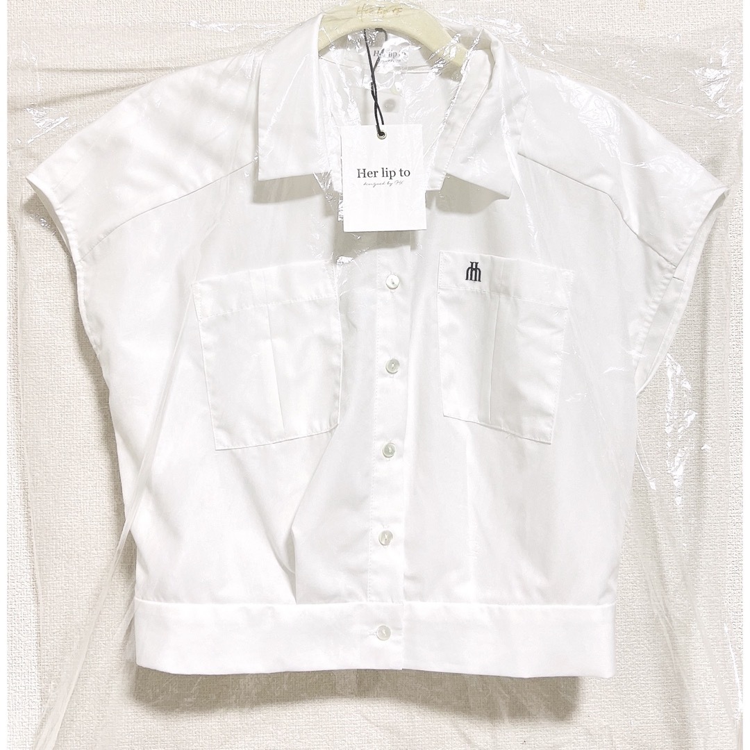Her lip to - Trois Logo Cropped Shirtの通販 by ☆彡 Her lip to - Trois Logo Cropped Shirtの通販 by ☆彡