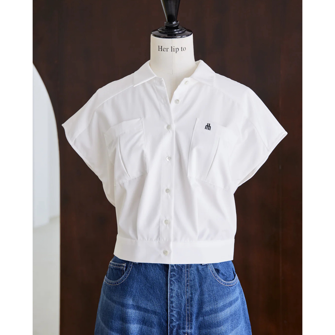 Her lip to - Trois Logo Cropped Shirtの通販 by ☆彡 Her lip to - Trois Logo Cropped Shirtの通販 by ☆彡