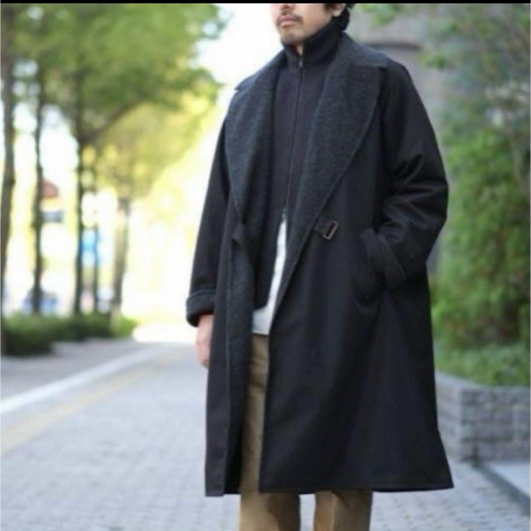 COMOLI(コモリ) タイロッケンコート18AW ウールサージ サイズ4 歩い COMOLI(コモリ) タイロッケンコート18AW ウールサージ サイズ4 歩い