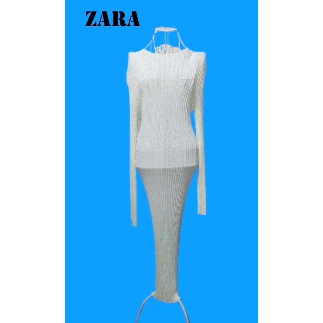 ZARA - 【美品】ZARA☆レディース☆ホワイト☆ロングワンピース ZARA - 【美品】ZARA☆レディース☆ホワイト☆ロングワンピース