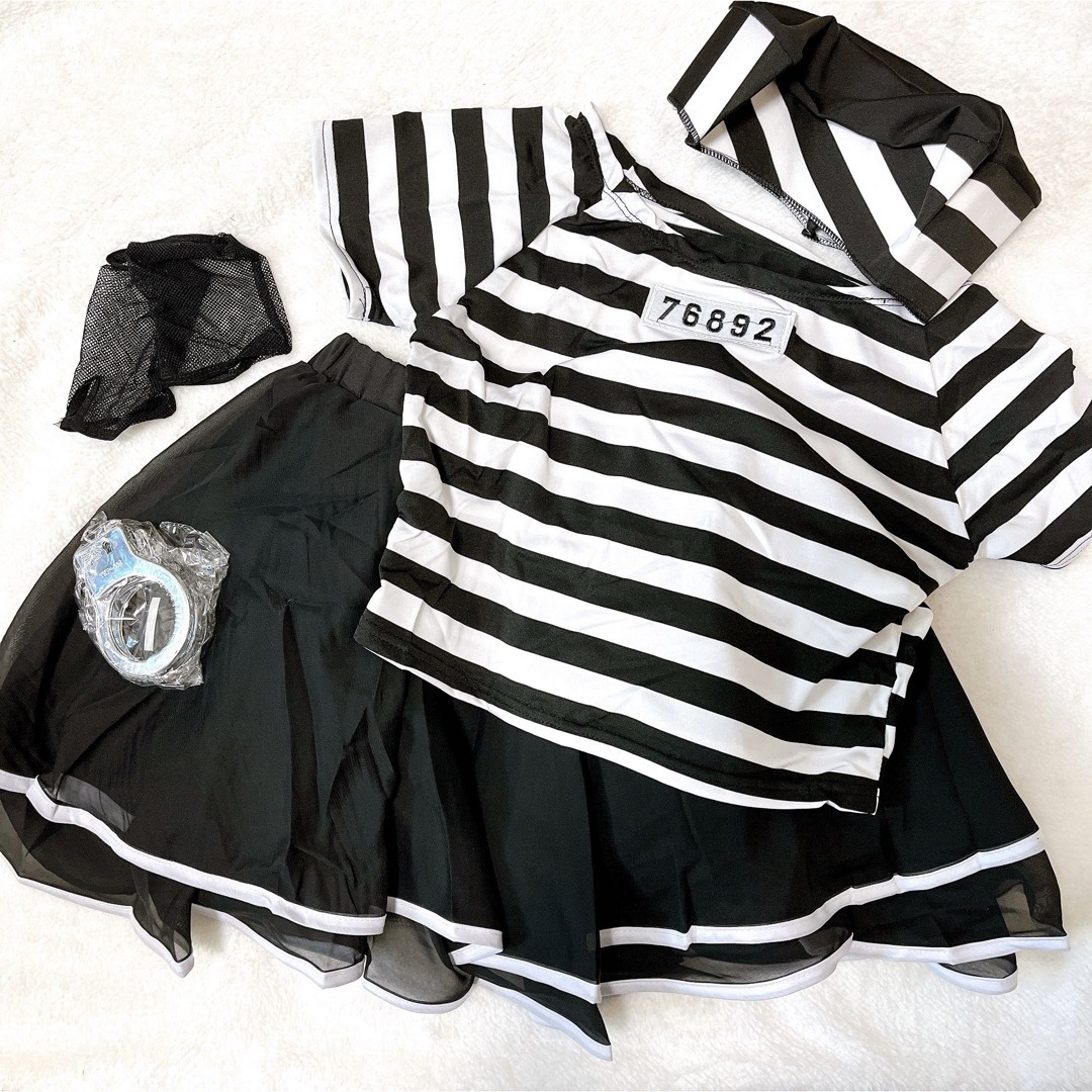 新品♡囚人 コスプレ XL 5点セット レディース ミニスカート 新品♡囚人 コスプレ XL 5点セット レディース ミニスカート
