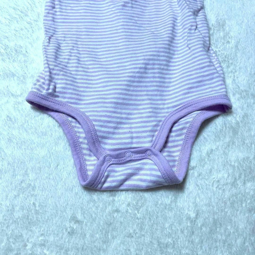 70 ラルフローレン　赤ちゃん　baby ロンパースボーダー　夏 6M キッズ/ベビー/マタニティのキッズ服女の子用(90cm~)(ブラウス)の商品写真
