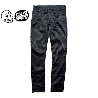 チープマンデー(CHEAP MONDAY)の00s y2k CHEAP MONDAY ブラック ナイロン スキニーパンツ(その他)