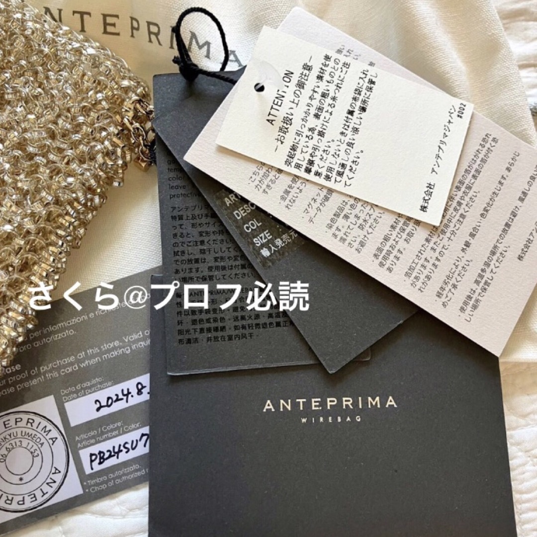 ANTEPRIMA/WIREBAG - 新品未使用 アンテプリマ セッキオ ANTEPRIMA/WIREBAG - 新品未使用 アンテプリマ セッキオ