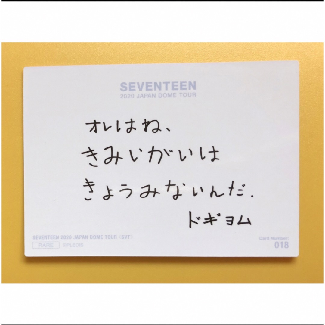 SEVENTEEN - 【公式】セブチ ドギョム メッセージ トレカ ドーム SEVENTEEN - 【公式】セブチ ドギョム メッセージ トレカ ドーム