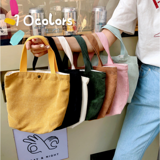 ♡ ✨ 匿名配送 ミニ トートバック ベージュ 小さめ コンパクト 手提げ 軽量(トートバッグ)