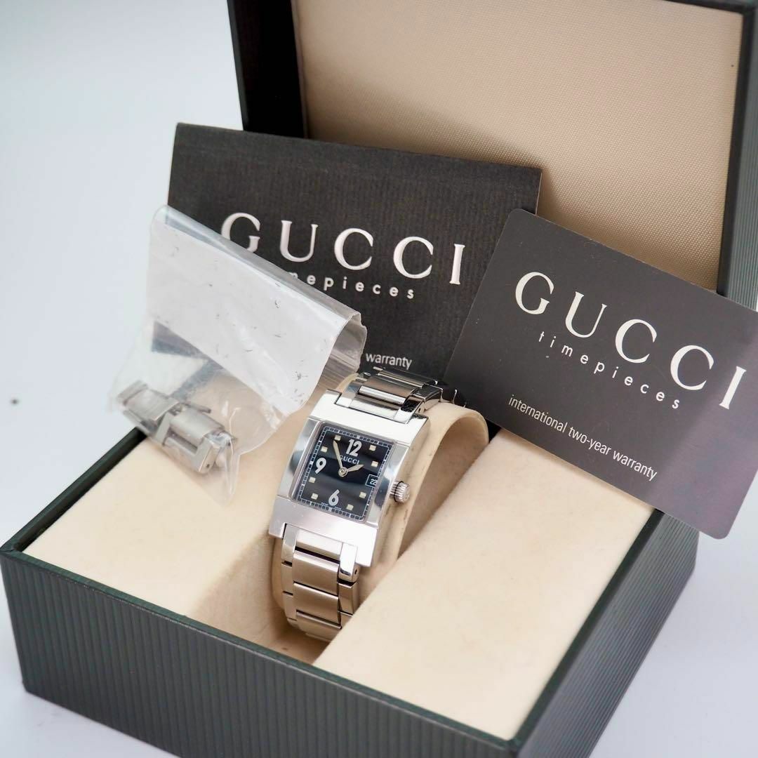 GUCCI - 309 GUCCI グッチ時計 レディース 7700L 箱付 ブラック GUCCI - 309 GUCCI グッチ時計 レディース 7700L 箱付 ブラック