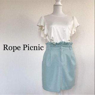 ロペピクニック(Rope' Picnic)のロペピクニック シャインフリルブラウス カットソー(シャツ/ブラウス(半袖/袖なし))