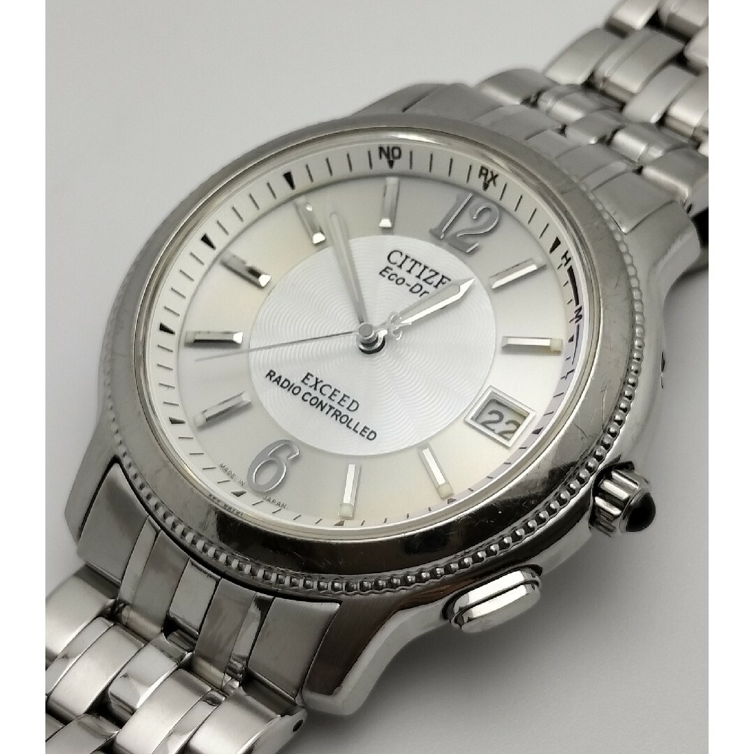 CITIZEN - シチズン エクシード 電波ソーラー 軽量チタン 白蝶貝 CITIZEN - シチズン エクシード 電波ソーラー 軽量チタン 白蝶貝