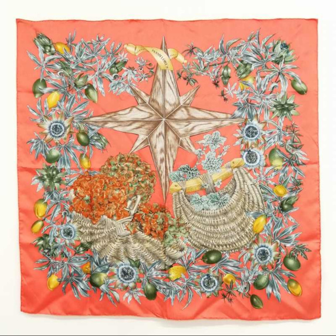 未使用 HERMES エルメス PASSIFLORESパッションフラワー カレ90 未使用 HERMES エルメス PASSIFLORESパッションフラワー カレ90