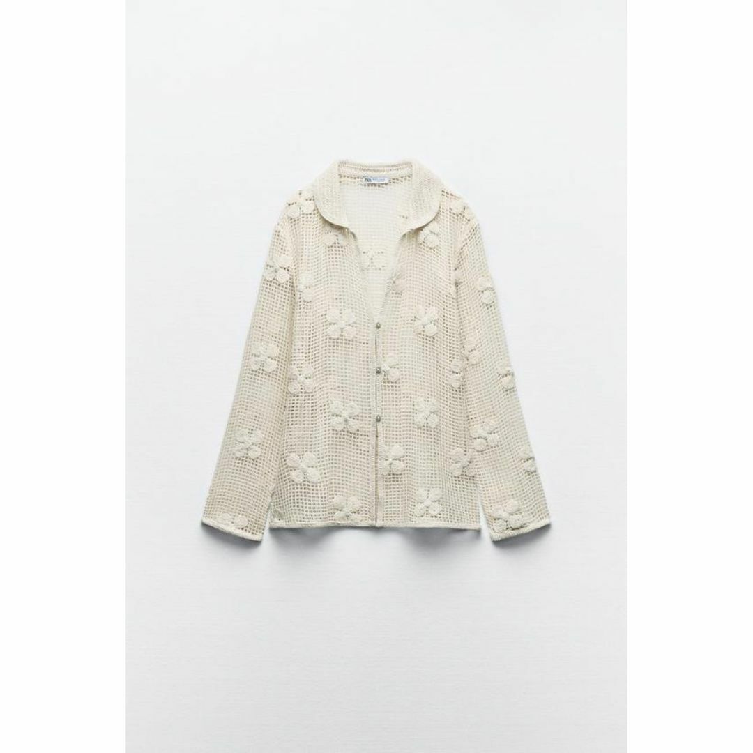 ZARA テクスチャークロシェシャツ Mサイズ - メルカリ