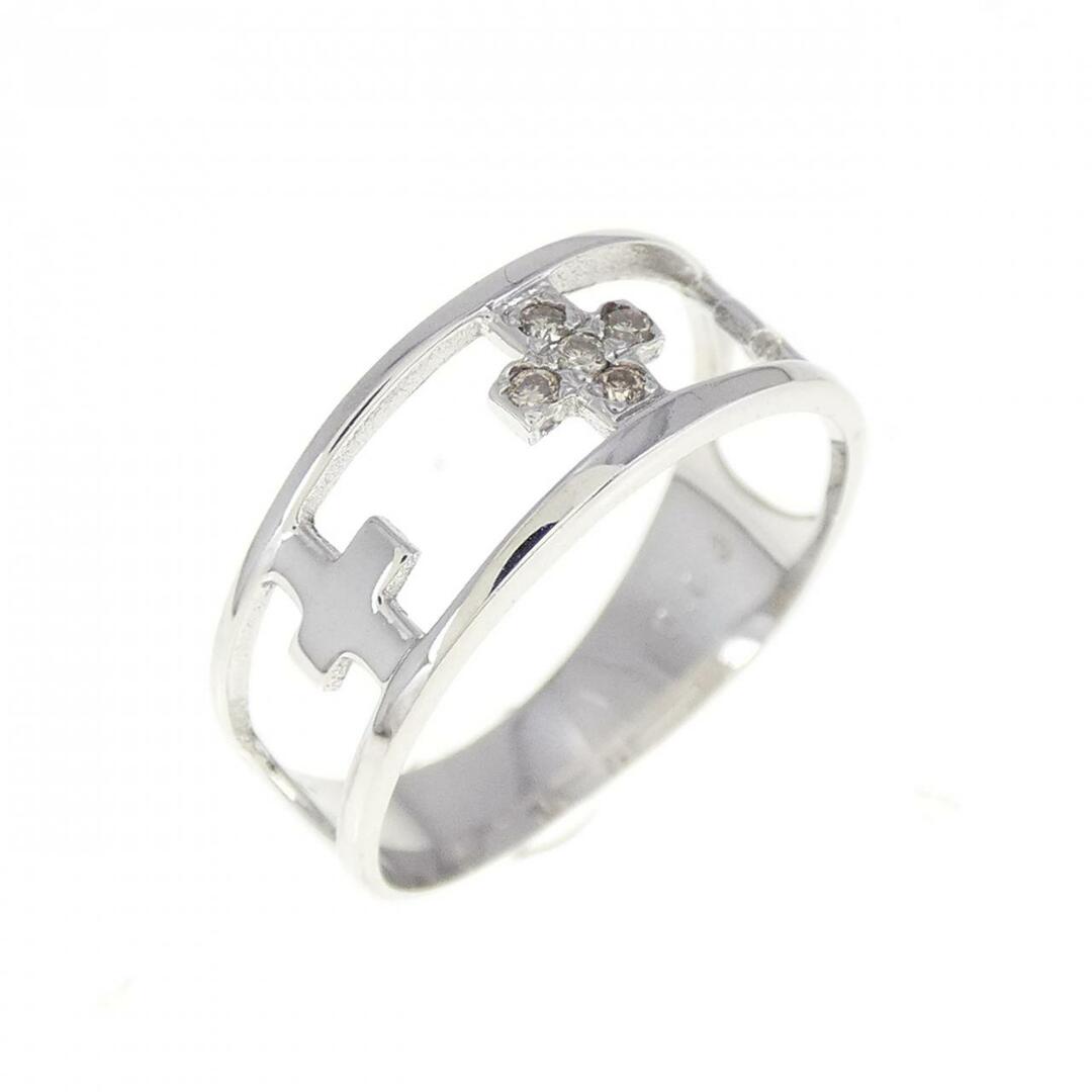 K18WG ダイヤモンド ピンキーリング 0.03CT K18WG ダイヤモンド ピンキーリング 0.03CT