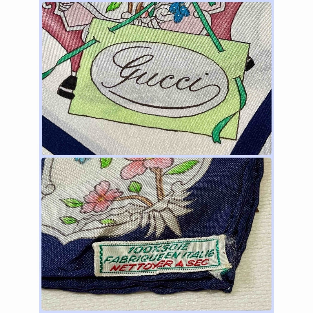 レア ′70 GUCCI アッコロネーロ.デザイン 大判スカーフ 盆栽 レア ′70 GUCCI アッコロネーロ.デザイン 大判スカーフ 盆栽