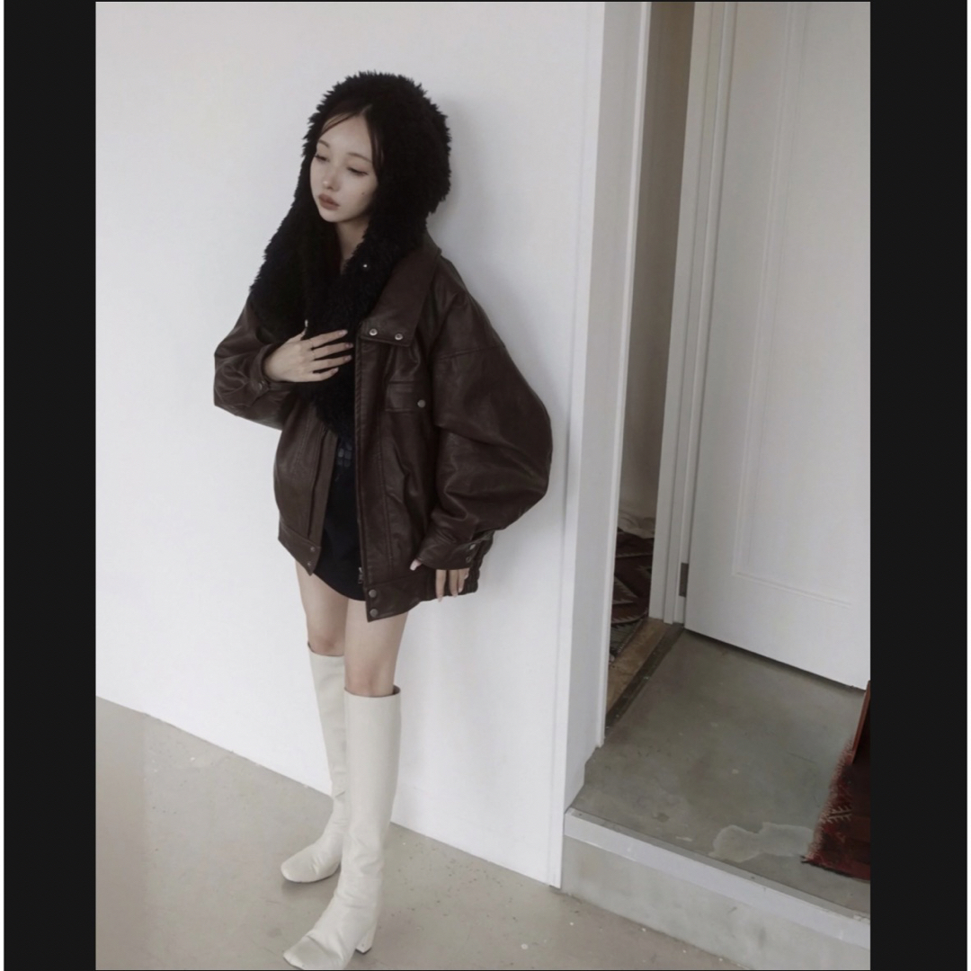 ❤️送料込】ウォッシュレザーブルゾン /Faux Leather Blouson ❤️送料込】ウォッシュレザーブルゾン /Faux Leather Blouson