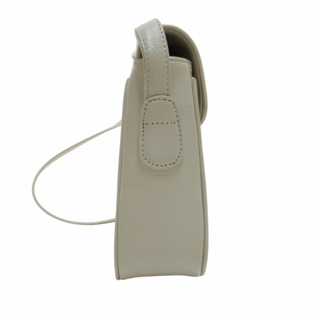 HANAE MORI - ハナエモリ HANAE MORI レザーショルダーバッグ 白 HANAE MORI - ハナエモリ HANAE MORI レザーショルダーバッグ 白