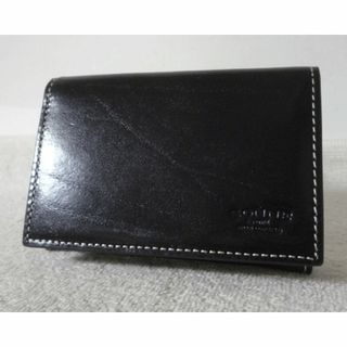 ゾンネ(SONNE)の美品　ゾンネ　SONNE　レザー　ブラック　黒　定期入れ　名刺入れ　カードケース(名刺入れ/定期入れ)