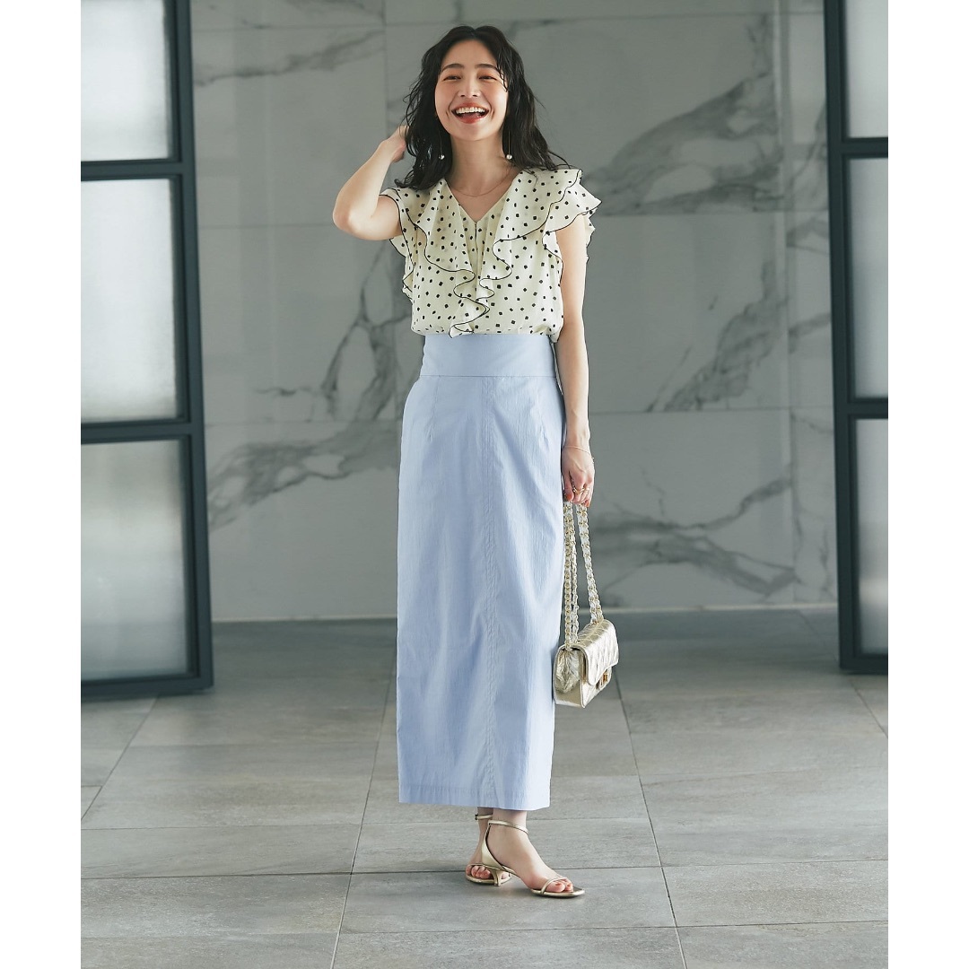 La boutique BonBon - Laboutique BonBon コットンナイロンマキシナロースカート
