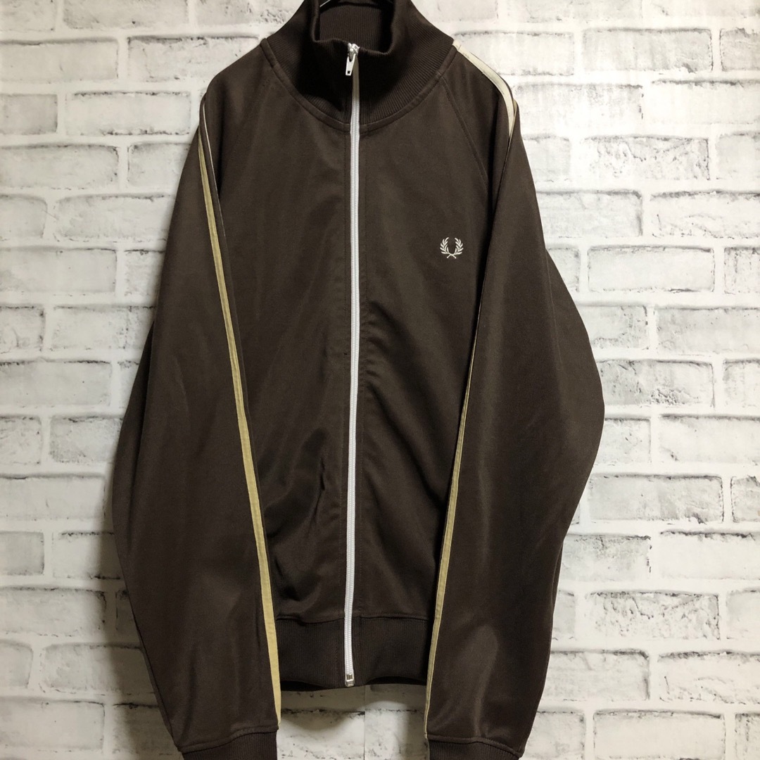 希少ブラウン⭐️Fred Perry トラックジャケット M 刺繍月桂樹 希少ブラウン⭐️Fred Perry トラックジャケット M 刺繍月桂樹