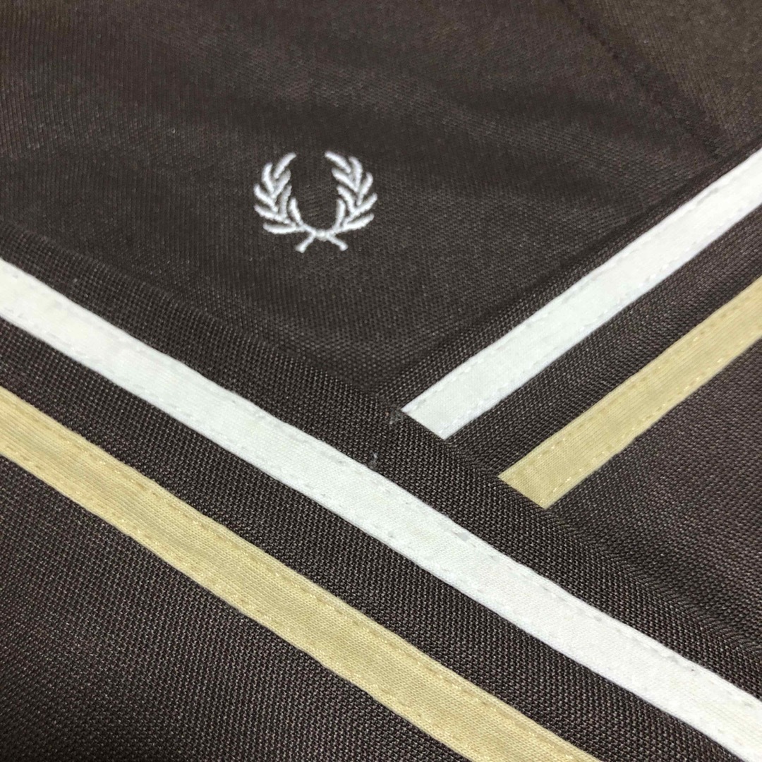 希少ブラウン⭐️Fred Perry トラックジャケット M 刺繍月桂樹 希少ブラウン⭐️Fred Perry トラックジャケット M 刺繍月桂樹