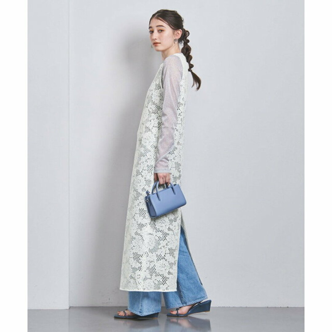 UNITED ARROWS - 【WHITE】レース ノースリーブ ワンピースの UNITED ARROWS - 【WHITE】レース ノースリーブ ワンピースの