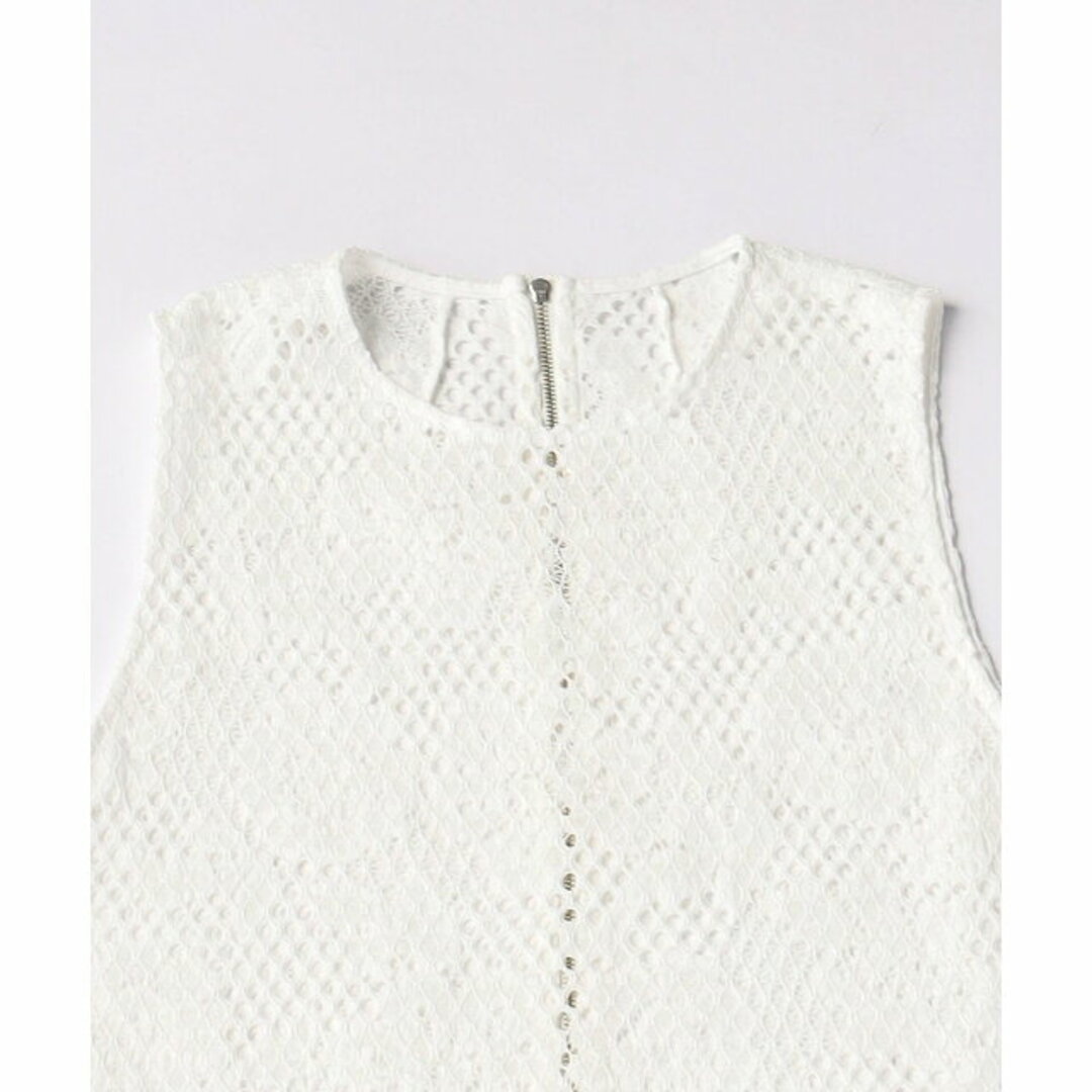 UNITED ARROWS - 【WHITE】レース ノースリーブ ワンピースの UNITED ARROWS - 【WHITE】レース ノースリーブ ワンピースの