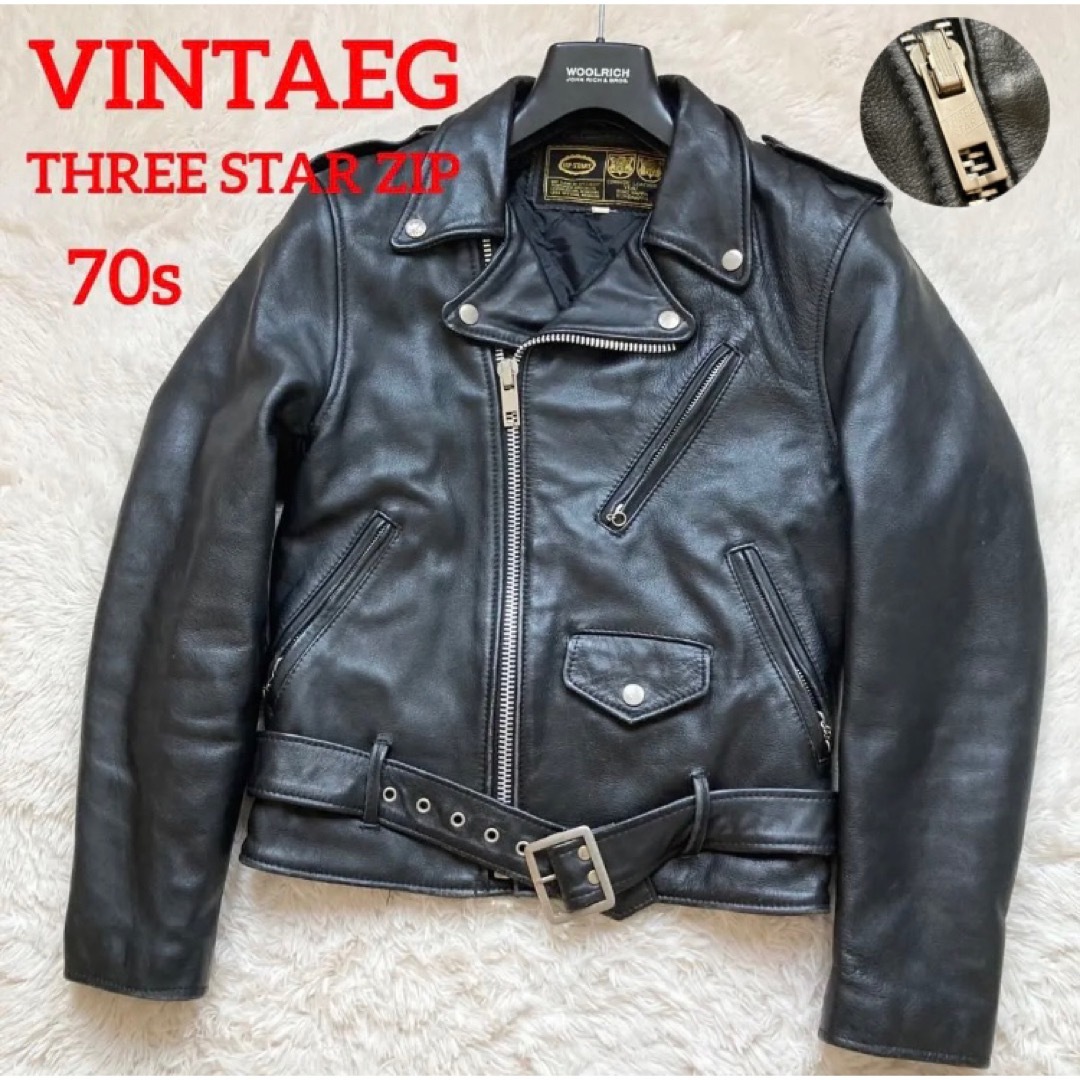 UPSTART - ✨70s✨THREE STAR ZIP仕様 ヴィンテージ ダブル UPSTART - ✨70s✨THREE STAR ZIP仕様 ヴィンテージ ダブル