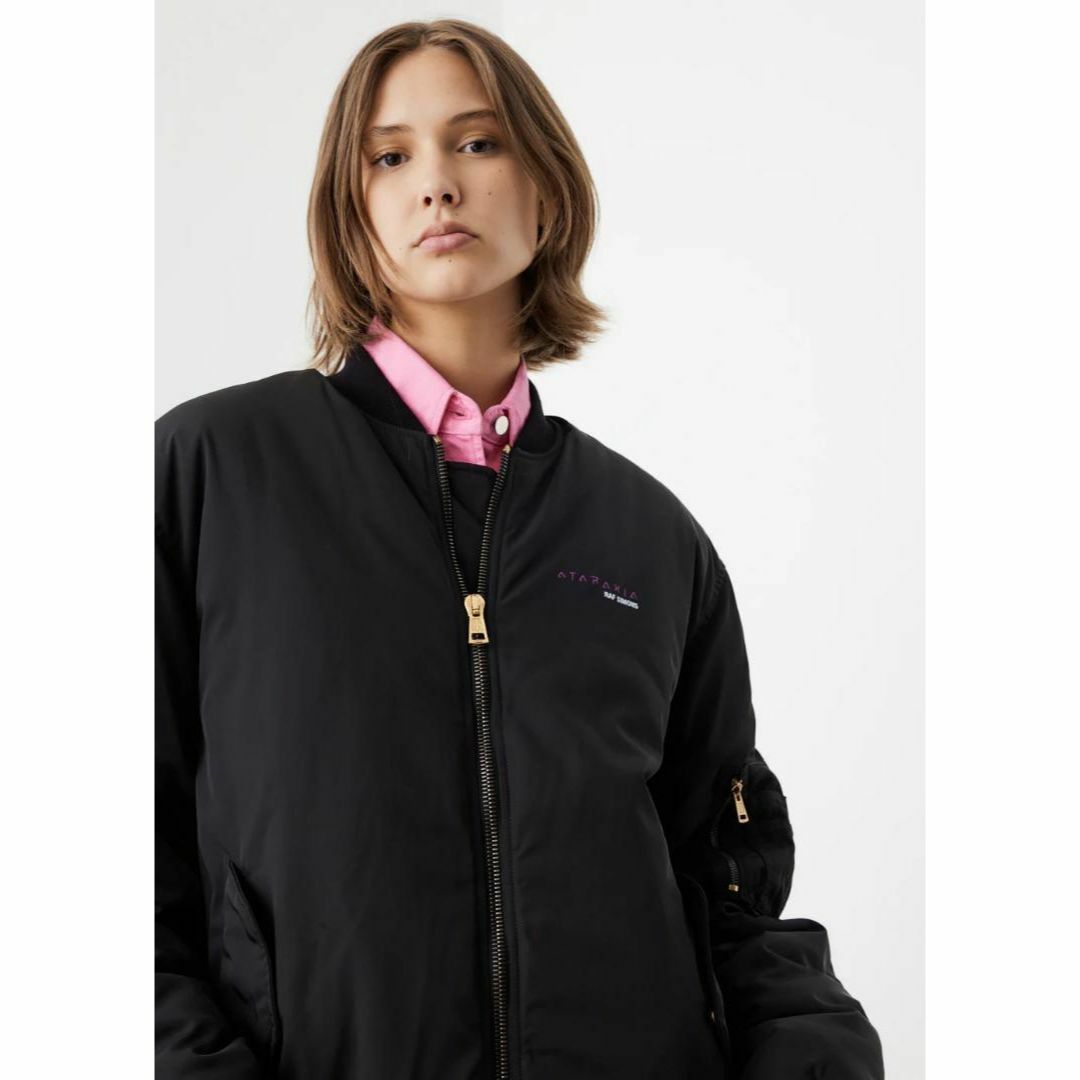 RAF SIMONS - ラフシモンズ Ataraxia bomber jacket ブラック RAF SIMONS - ラフシモンズ Ataraxia bomber jacket ブラック