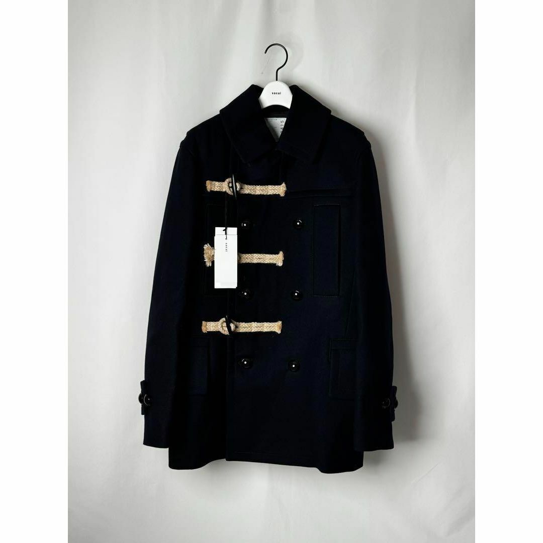 sacai - 24AW Sacai Wool Melton Jacket コート サイズ3の通販 sacai - 24AW Sacai Wool Melton Jacket コート サイズ3の通販