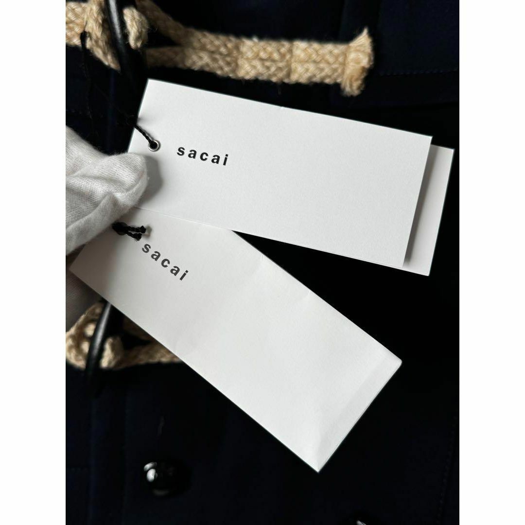 sacai - 24AW Sacai Wool Melton Jacket コート サイズ3の通販 sacai - 24AW Sacai Wool Melton Jacket コート サイズ3の通販