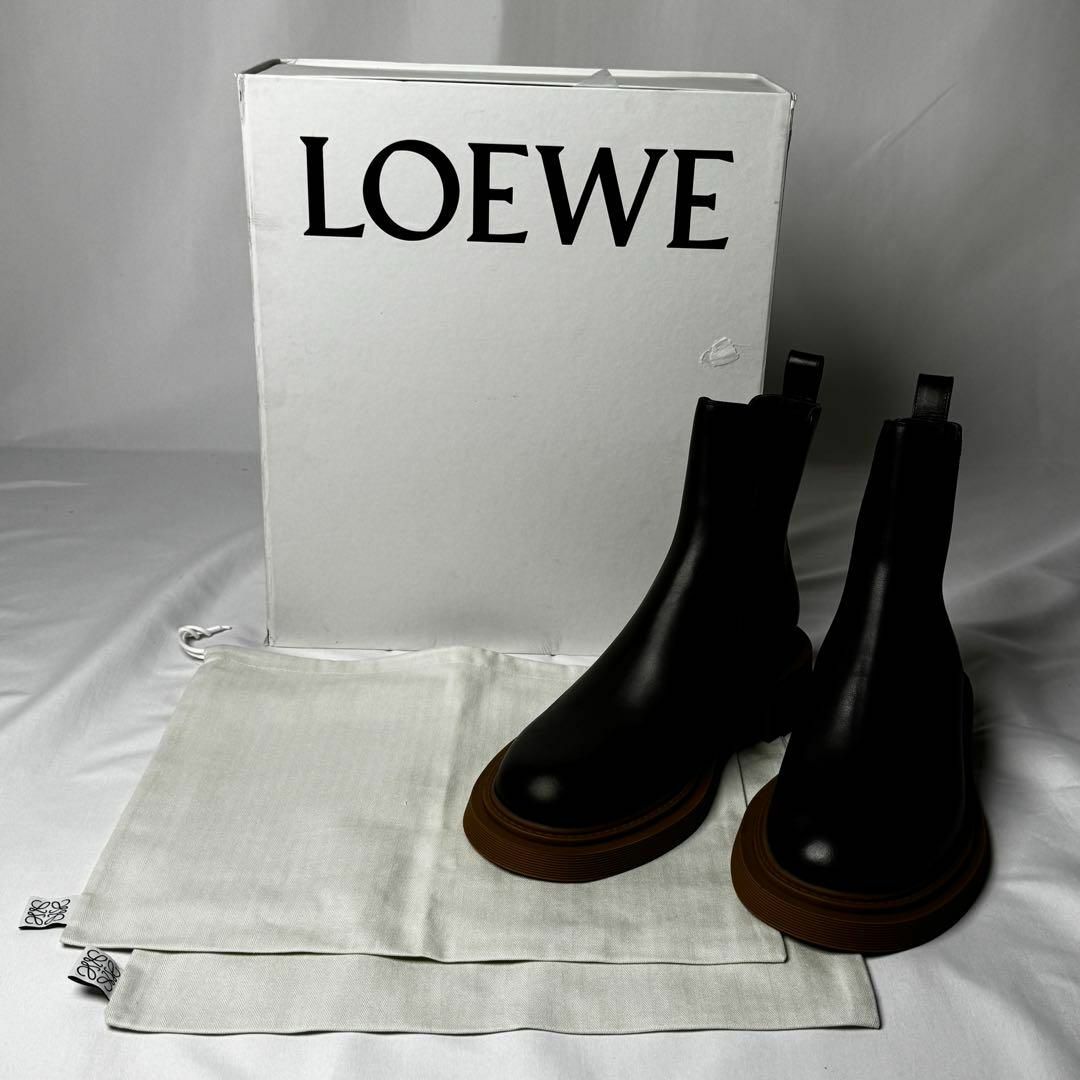 LOEWE - ロエベ ブーツ CHELSEA BOOT ブラック キャメル EU42の LOEWE - ロエベ ブーツ CHELSEA BOOT ブラック キャメル EU42の