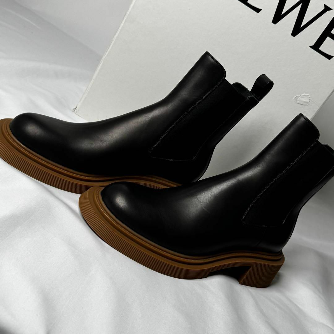 LOEWE - ロエベ ブーツ CHELSEA BOOT ブラック キャメル EU42の LOEWE - ロエベ ブーツ CHELSEA BOOT ブラック キャメル EU42の