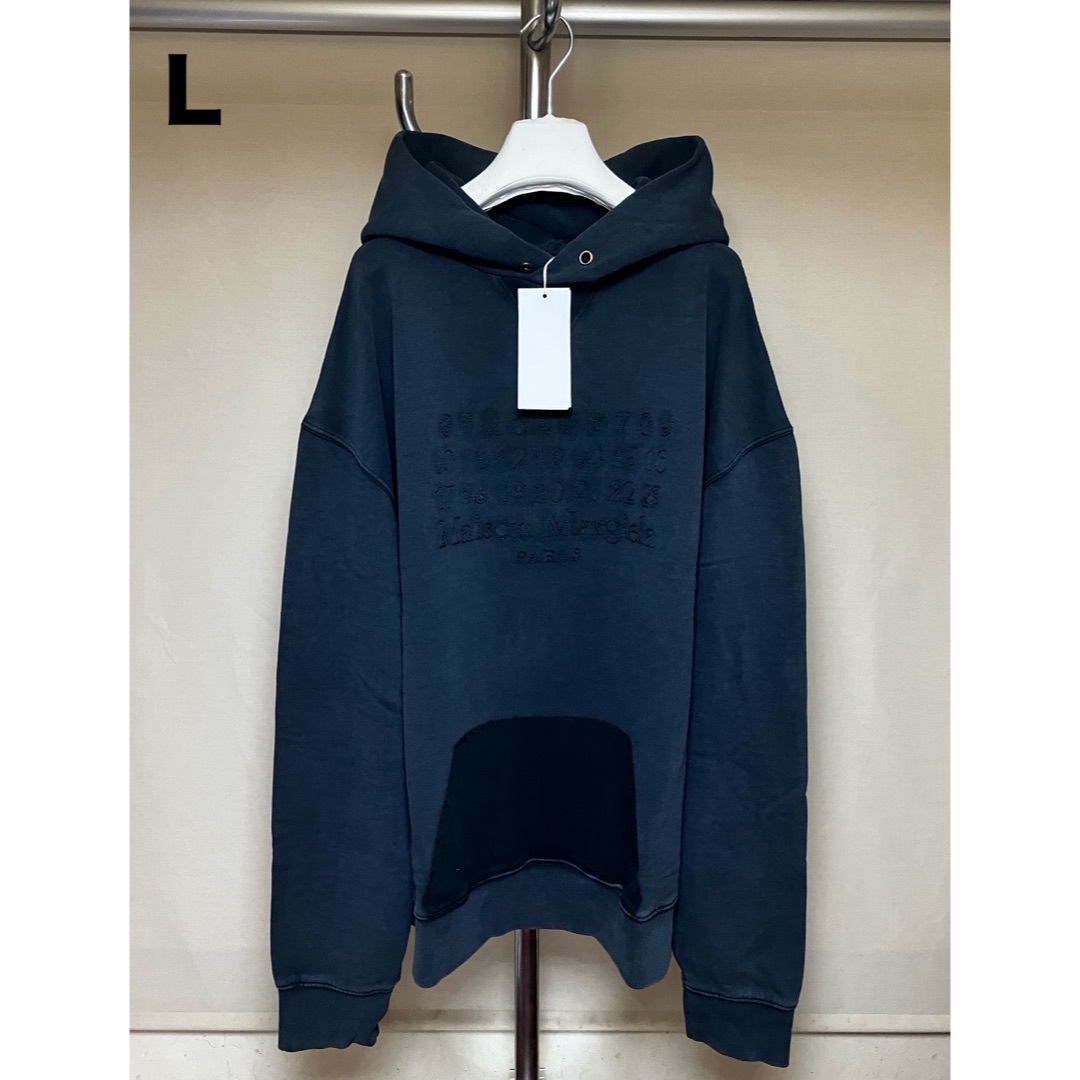 Maison Margiela（旧Maison Martin Margiela） - 新品 L マルジェラ 24ss デストロイドロゴ パーカー 黒 6698