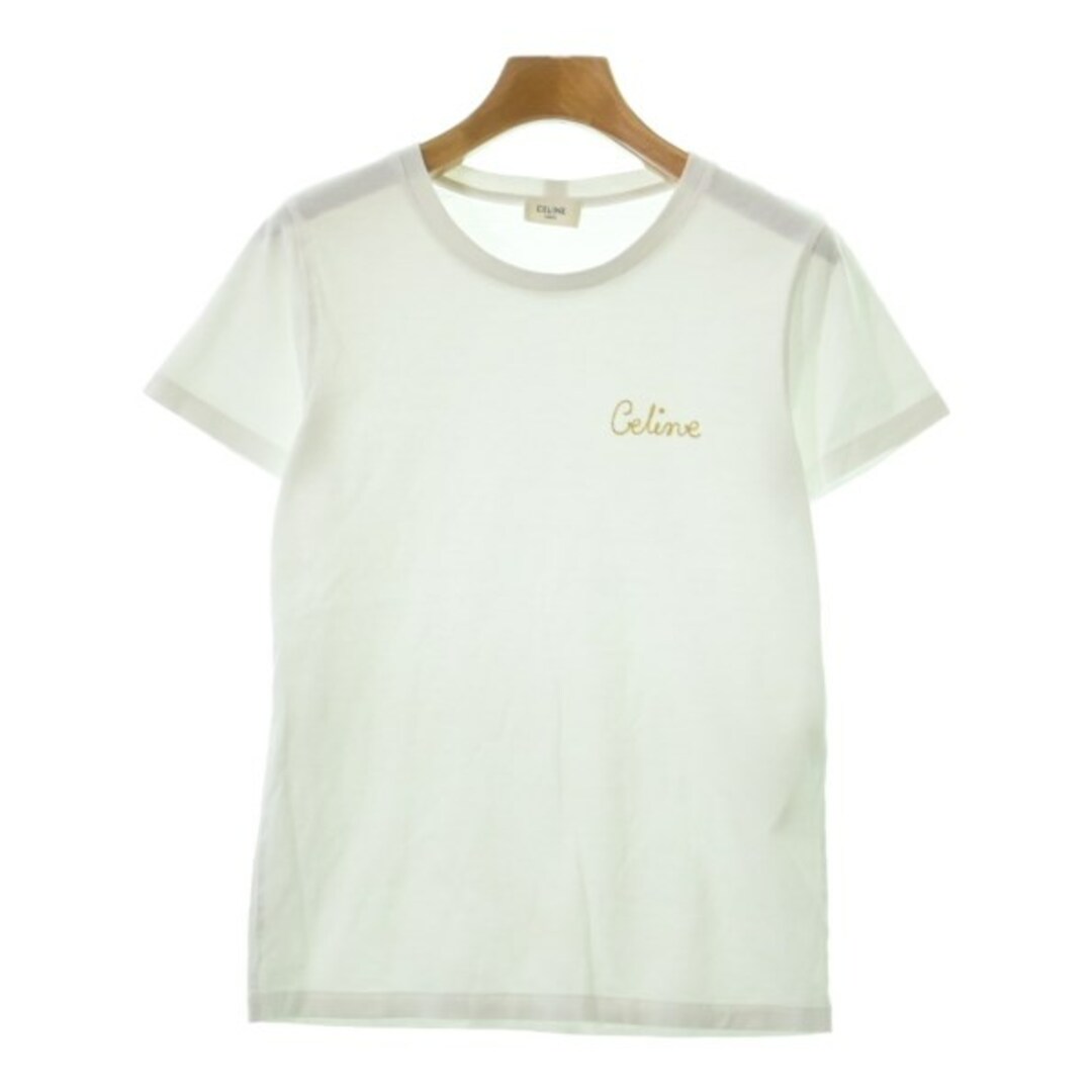 CELINE - CELINE セリーヌ Tシャツ・カットソー XS 白 【古着 CELINE - CELINE セリーヌ Tシャツ・カットソー XS 白 【古着