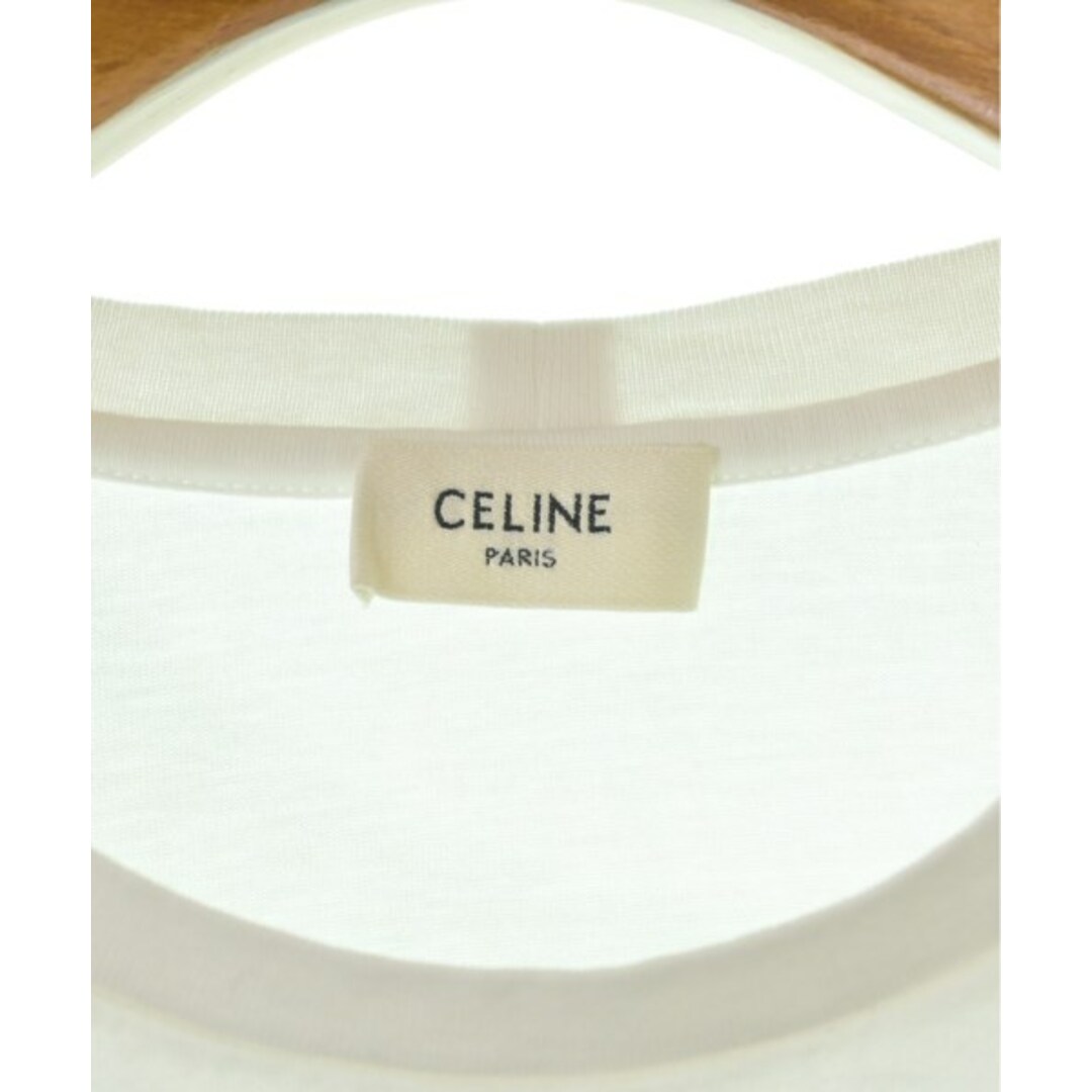 CELINE - CELINE セリーヌ Tシャツ・カットソー XS 白 【古着 CELINE - CELINE セリーヌ Tシャツ・カットソー XS 白 【古着