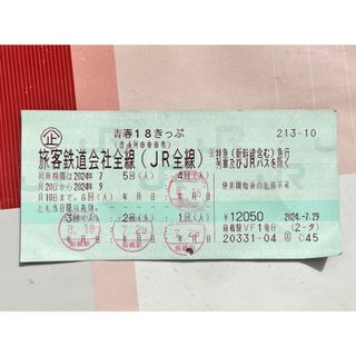 青春18きっぷ 1回分(鉄道乗車券)