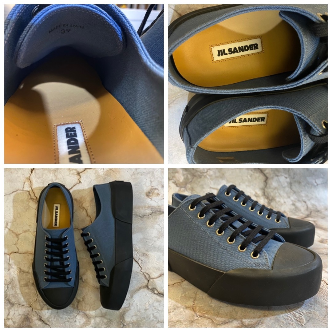 JIL SANDER - 新品 JIL SANDER キャンバス 厚底 スニーカー ジル JIL SANDER - 新品 JIL SANDER キャンバス 厚底 スニーカー ジル