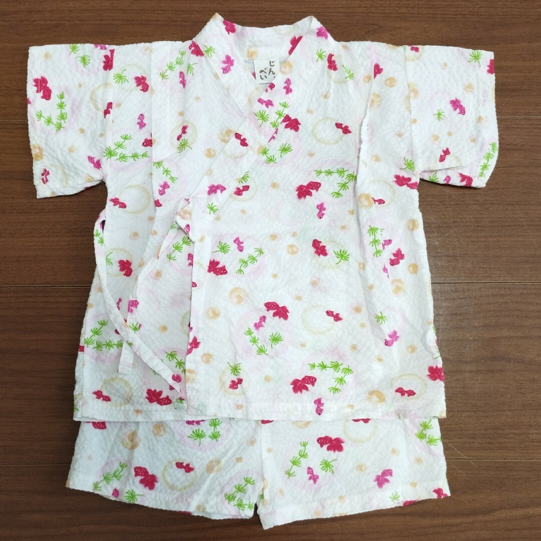 金魚柄 甚平 80 キッズ/ベビー/マタニティのベビー服(~85cm)(甚平/浴衣)の商品写真