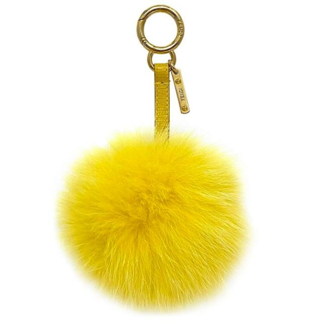 FENDI - フェンディ バッグチャーム イエロー 美品 ファー GP FENDI - フェンディ バッグチャーム イエロー 美品 ファー GP