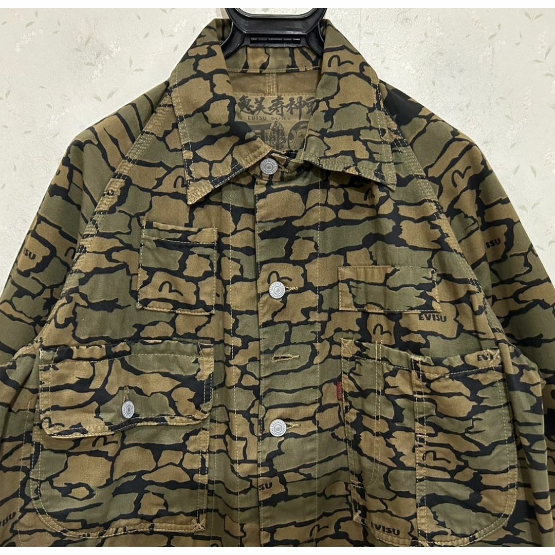 EVISU - *EVISU 新恵美寿神頭 石垣 迷彩 ロゴ 総柄 EVISU - *EVISU 新恵美寿神頭 石垣 迷彩 ロゴ 総柄