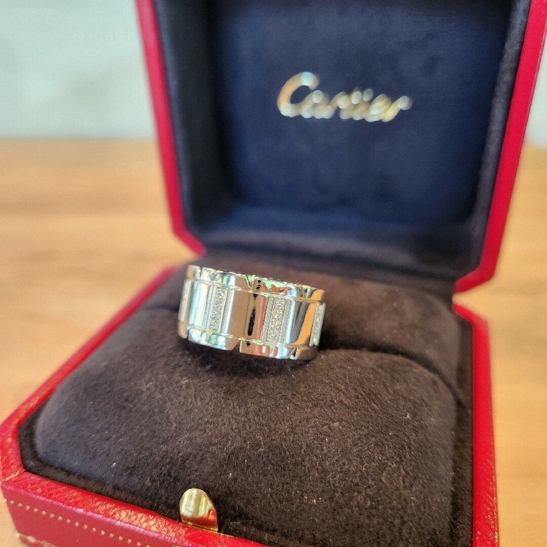 Cartier - カルティエ K18WG 19号 タンクフランセーズリング Cartier - カルティエ K18WG 19号 タンクフランセーズリング