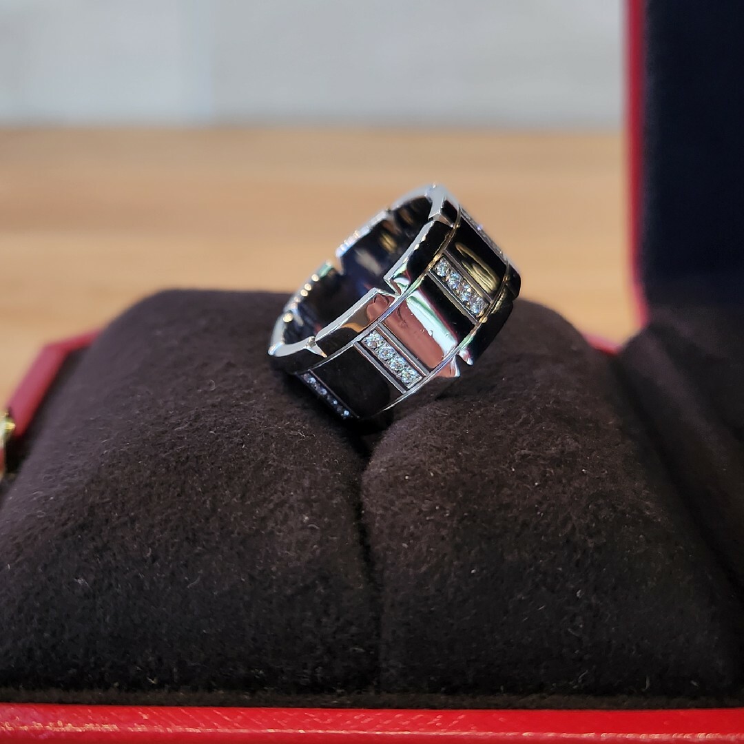 Cartier - カルティエ K18WG 19号 タンクフランセーズリング Cartier - カルティエ K18WG 19号 タンクフランセーズリング