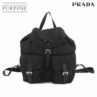 プラダ(PRADA)の未使用 展示品 プラダ PRADA ミディアム バックパック リュックサック ナイロン サフィアーノレザー ネロ 1BZ811 VLP 90243402(リュック/バックパック)
