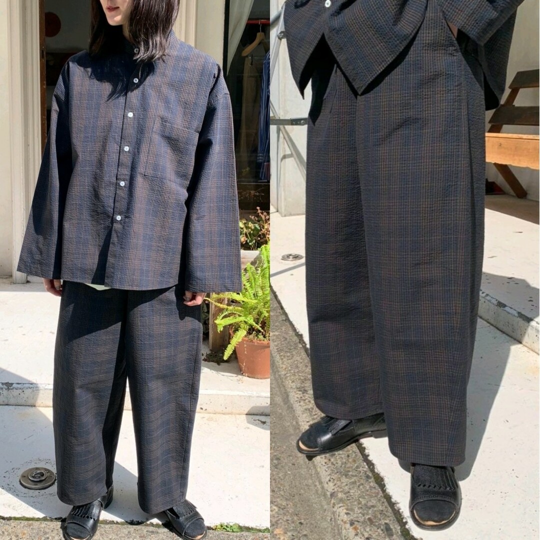 新品□Cristaseya シアサッカー モロッカン パジャマパンツ 新品□Cristaseya シアサッカー モロッカン パジャマパンツ