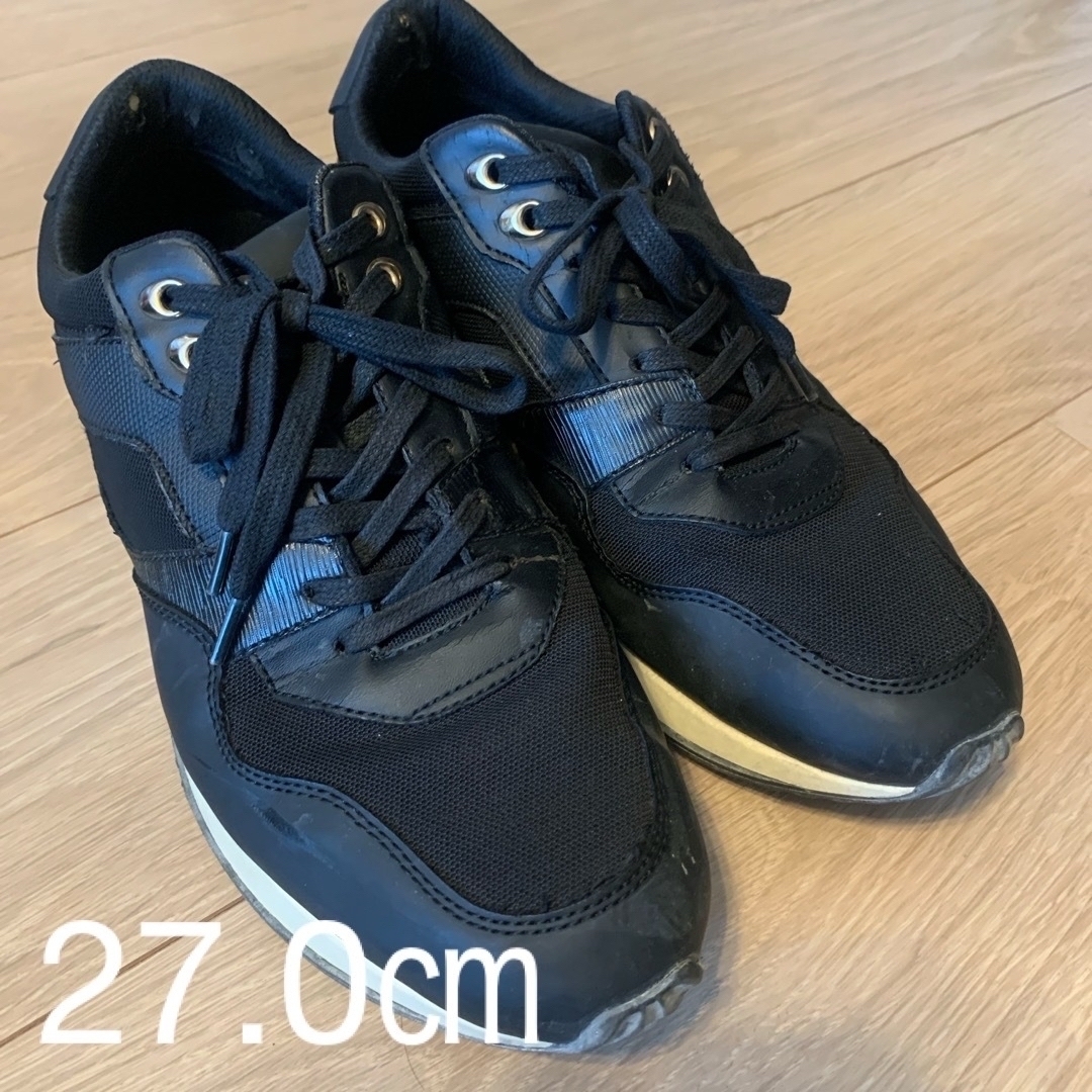 ZARA - ZARA スニーカー メンズ 27.0㎝ ブラック×ゴールドの通販 ZARA - ZARA スニーカー メンズ 27.0㎝ ブラック×ゴールドの通販