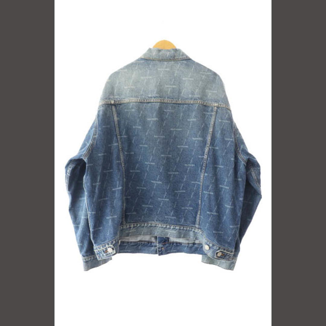 BALENCIAGA - バレンシアガ ロゴ 総柄 デニム ジャケット 625993 BALENCIAGA - バレンシアガ ロゴ 総柄 デニム ジャケット 625993