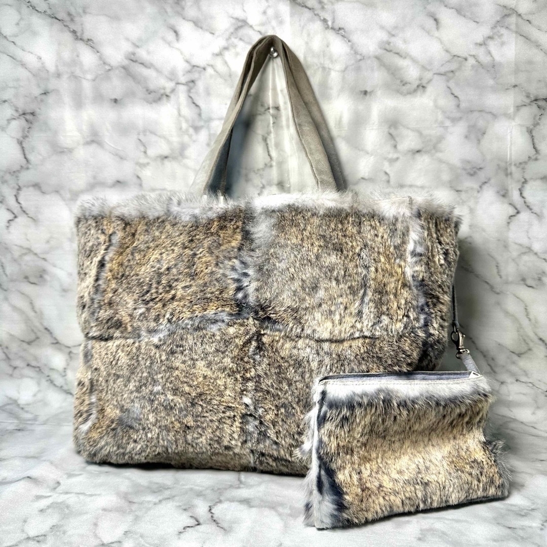 CHANEL - 【7.6万→5.6万】シャネル ラビットファー トート CHANEL - 【7.6万→5.6万】シャネル ラビットファー トート