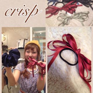 クリスプ(Crisp)のcrisp♡未使用リボンヘアゴム♡レッド(ヘアゴム/シュシュ)