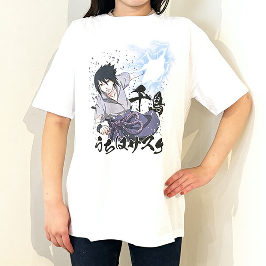 NARUTO(ナルト) うちはサスケ千鳥 Tシャツ(ホワイト) 3Lサイズ NARUTO(ナルト) うちはサスケ千鳥 Tシャツ(ホワイト) 3Lサイズ