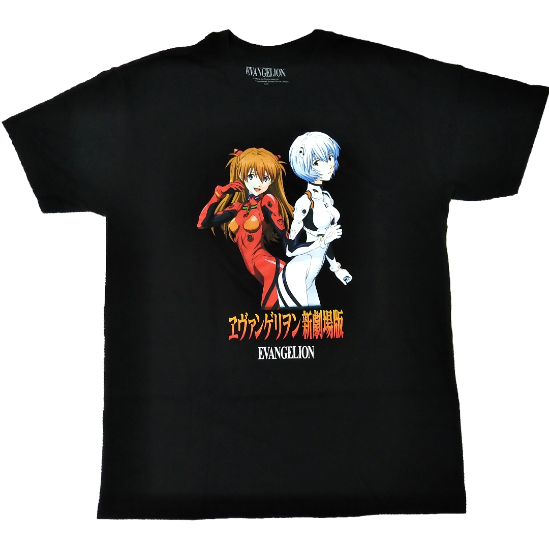 エヴァンゲリオン Tシャツ XLサイズ 黒 レイ アスカ アニメT エヴァンゲリオン Tシャツ XLサイズ 黒 レイ アスカ アニメT